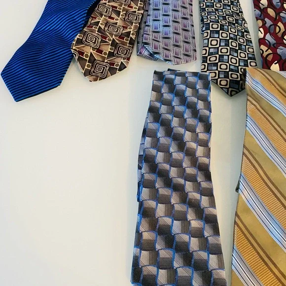 Vintage Silk Tie Bundle Lot Reed Mulberry Platinum Fabio